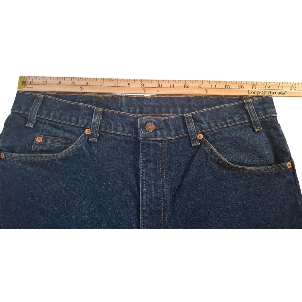 Vintage Levi's 517 Jeans Mens 38x31 (36x30) Blue Bootcut Made USA Orange Tab 90s